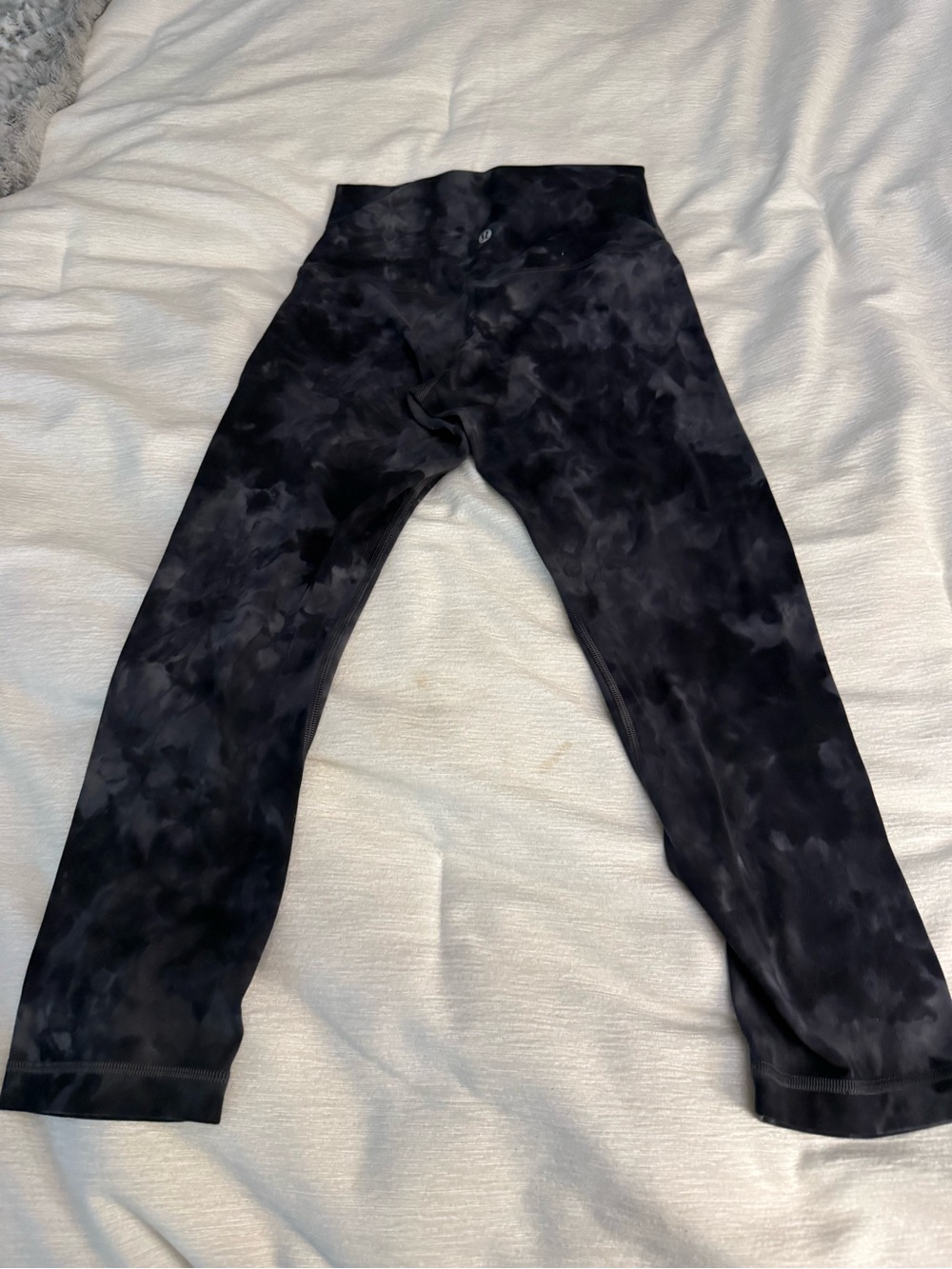lululemon athletica Black Marble Capri Leggings